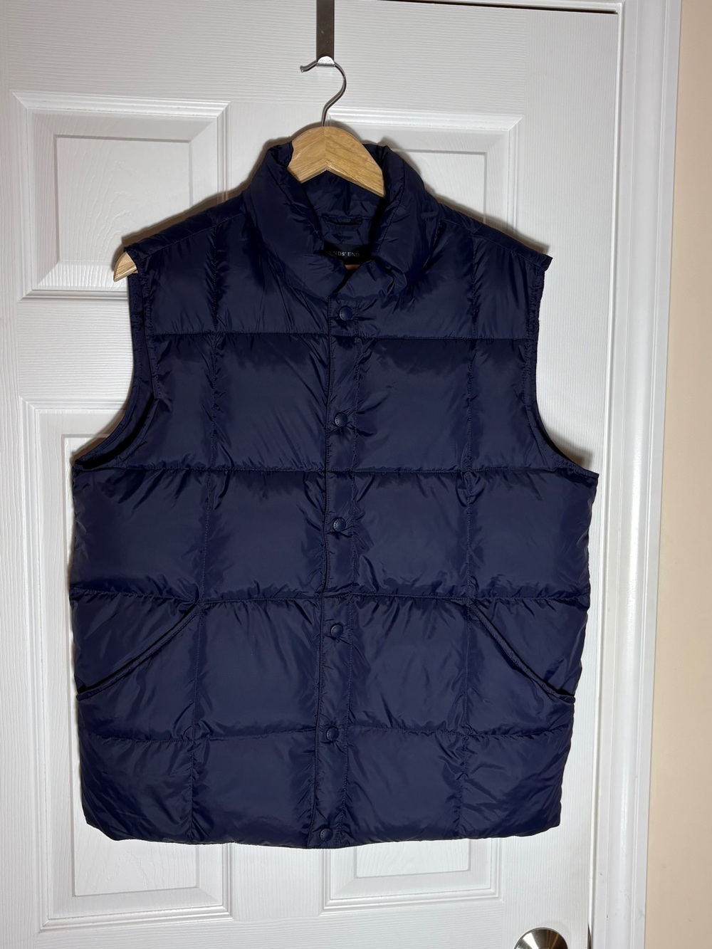 Navy Blue Men’s Puffer Down Vest -Medium, Gorpcore, Utility, Outdoors,Athleisure
